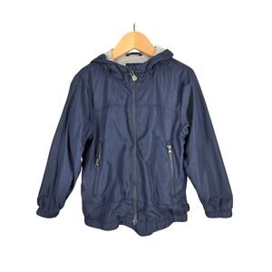 BABY GAP TODDLER HOODED JACKET – SIZE 5 YEARS – NAVY BLUE – ZIP FRONT – WR